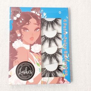 Dramatic Black False Lashes - 4 Pairs